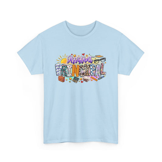 Assistant Principal T-shirt Myfiercespirit Front Light Blue