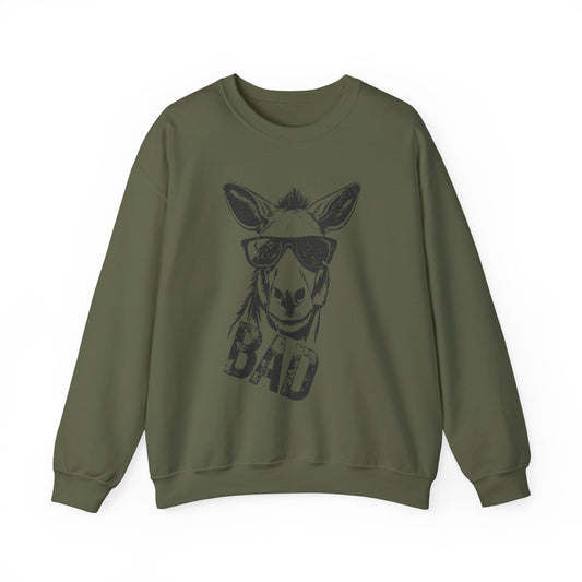 Bad Donkey Sweatshirt Myfiercespirit Front Military Green