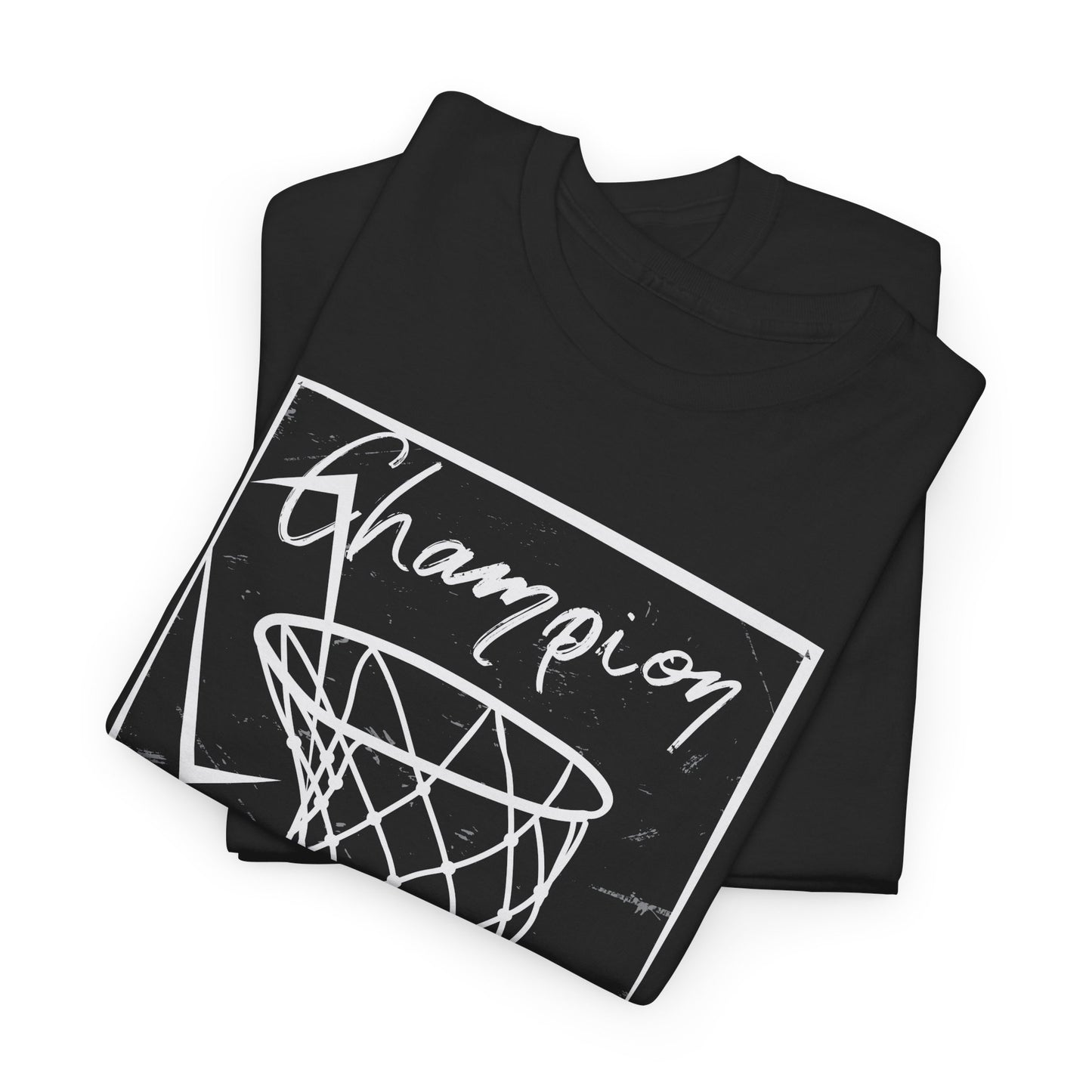 Basketball Streetwear T-shirt Myfiercespirit Folded Front Black