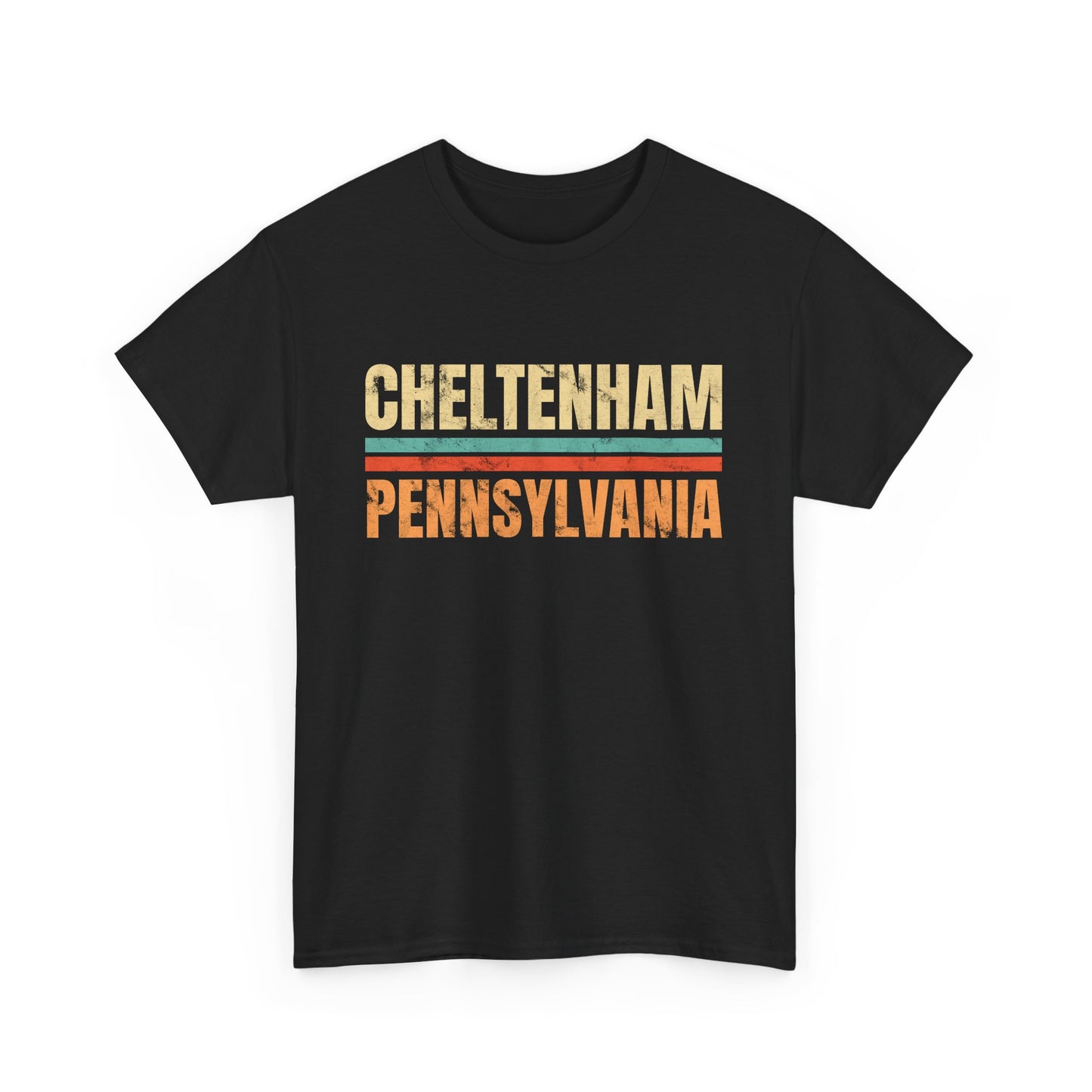 Cheltenham Pennsylvania T-shirt Myfiercespirit Front Black