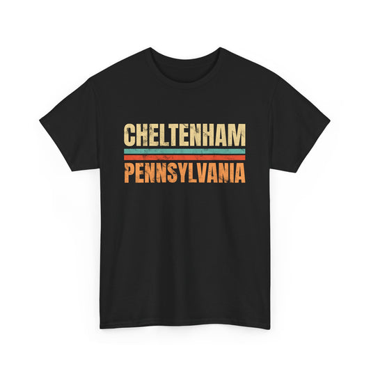 Cheltenham Pennsylvania T-shirt Myfiercespirit Front Black