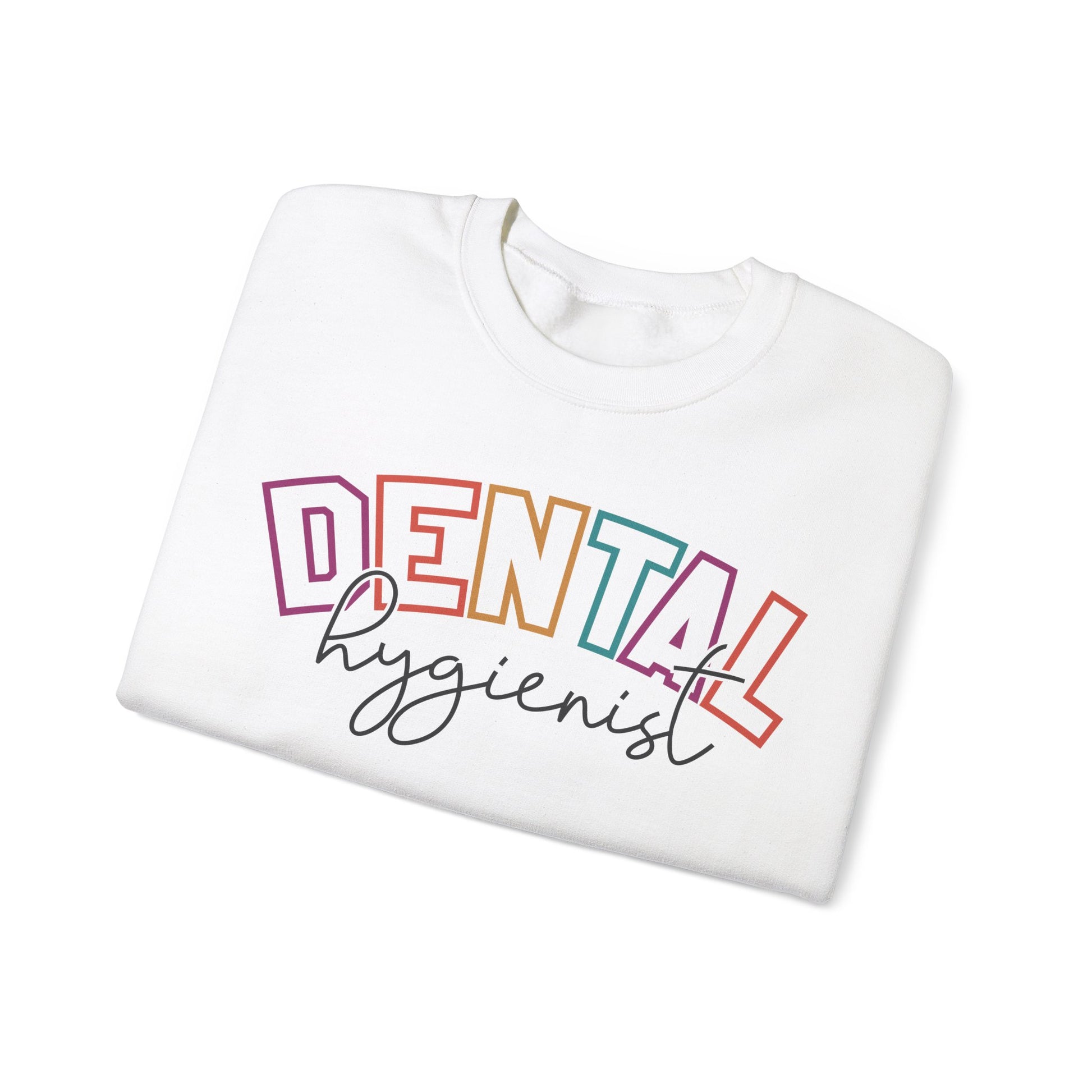 Dental Hygienist Sweatshirt Myfiercespirit Folded Front White