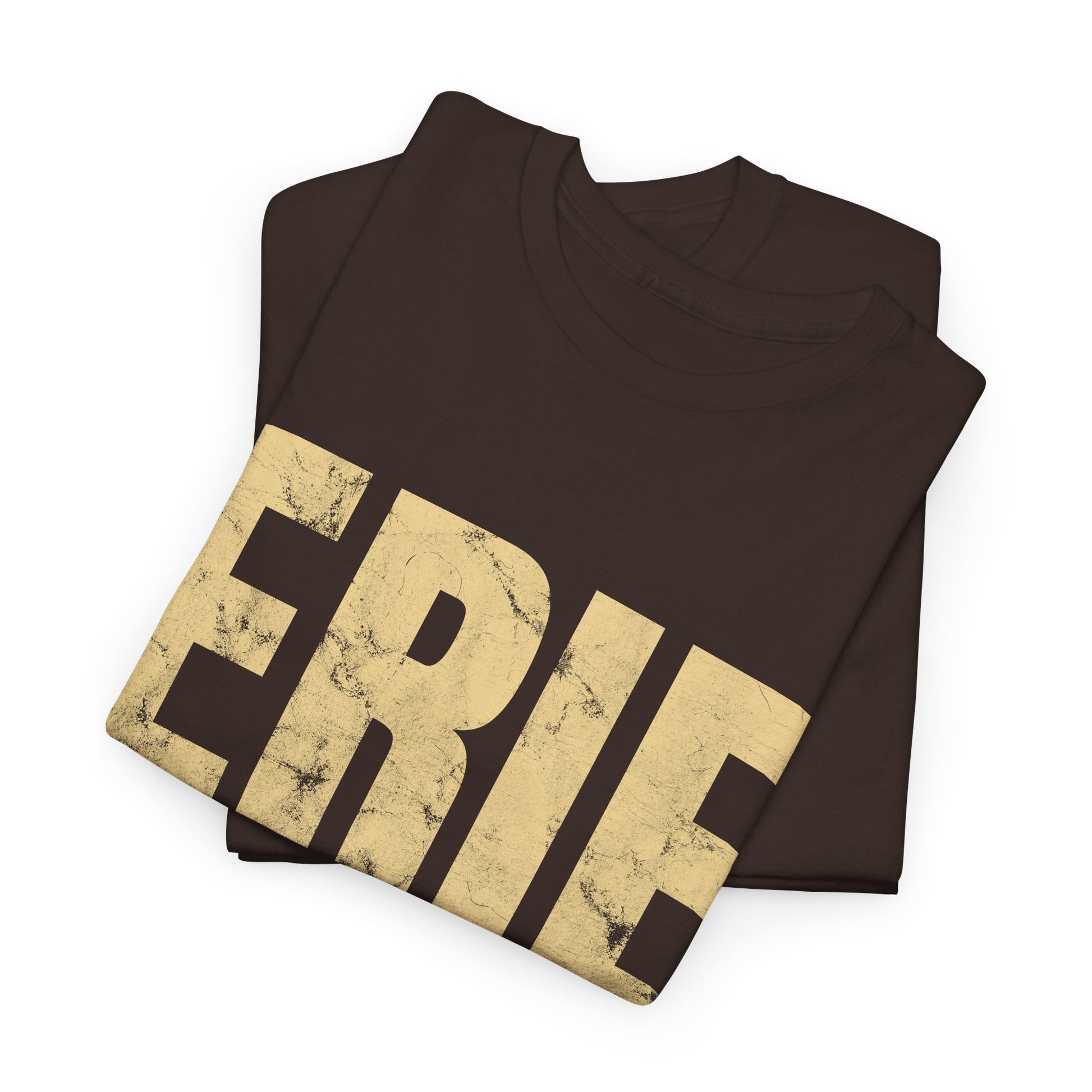 Erie Pennsylvania T-shirt Myfiercespirit Folded Front Dark Chocolate