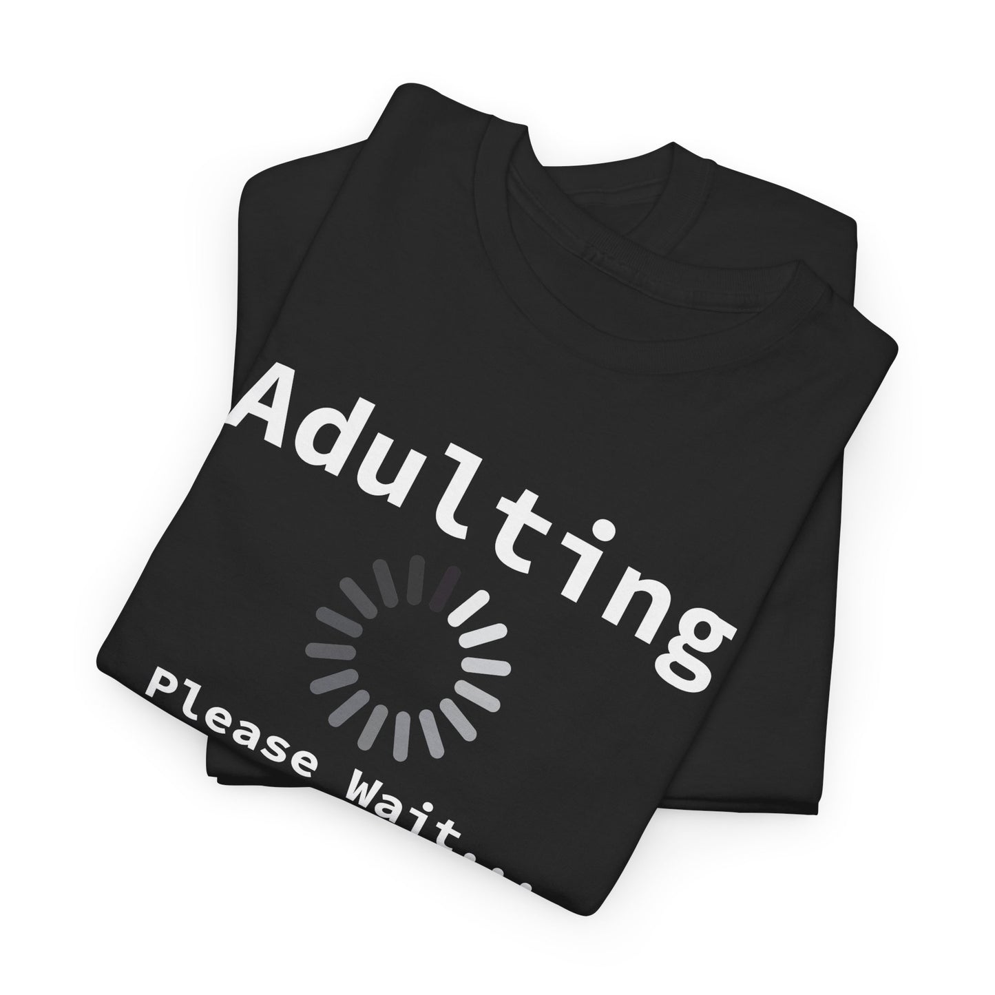 Funny Adulting T-shirt Myfiercespirit Folded Front Black