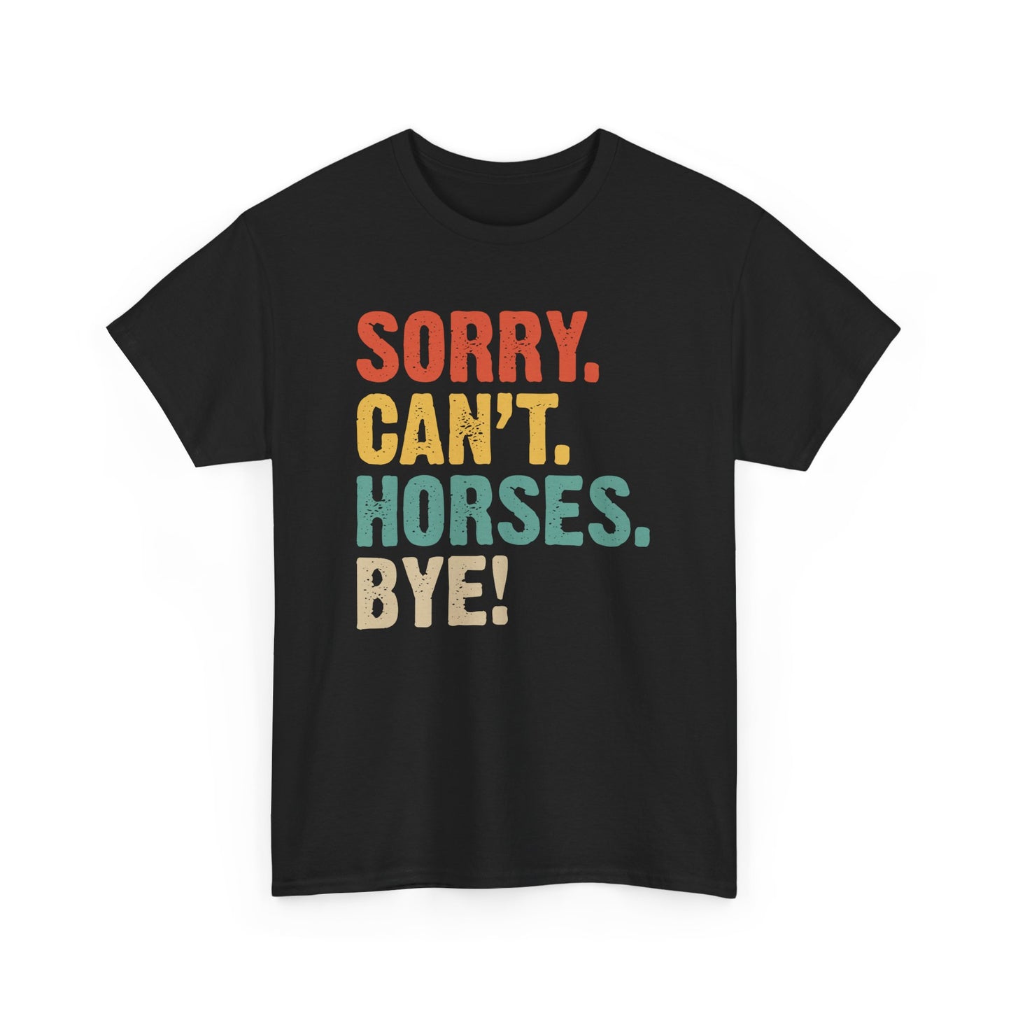 Funny Retro Horse T-shirt Myfiercespirit Front Black