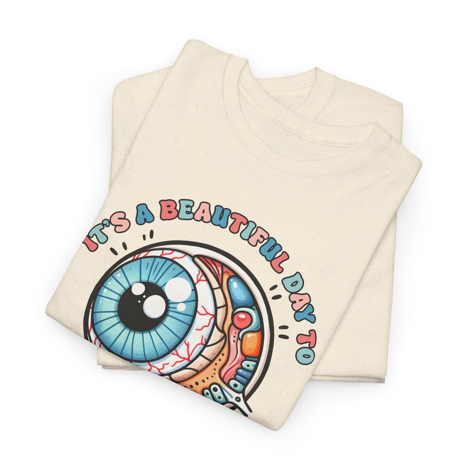 Funny Retro Optometrist T-shirt Myfiercespirit Folded Front Naturel