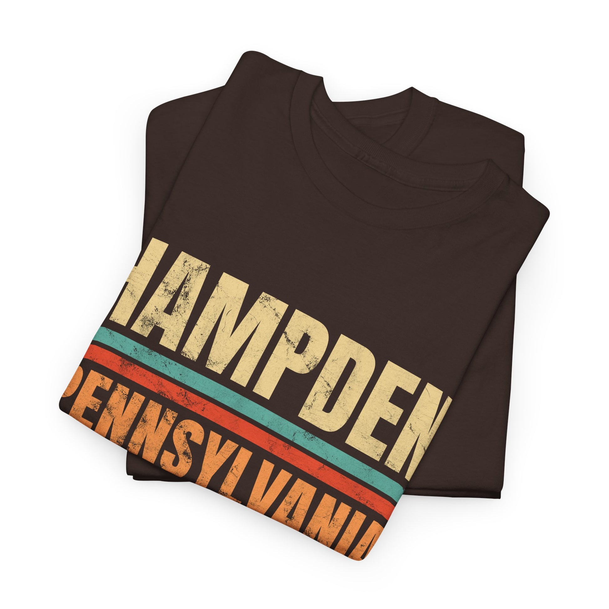 Hampden Pennsylvania T-shirt Myfiercespirit Folded Front Dark Chocolate