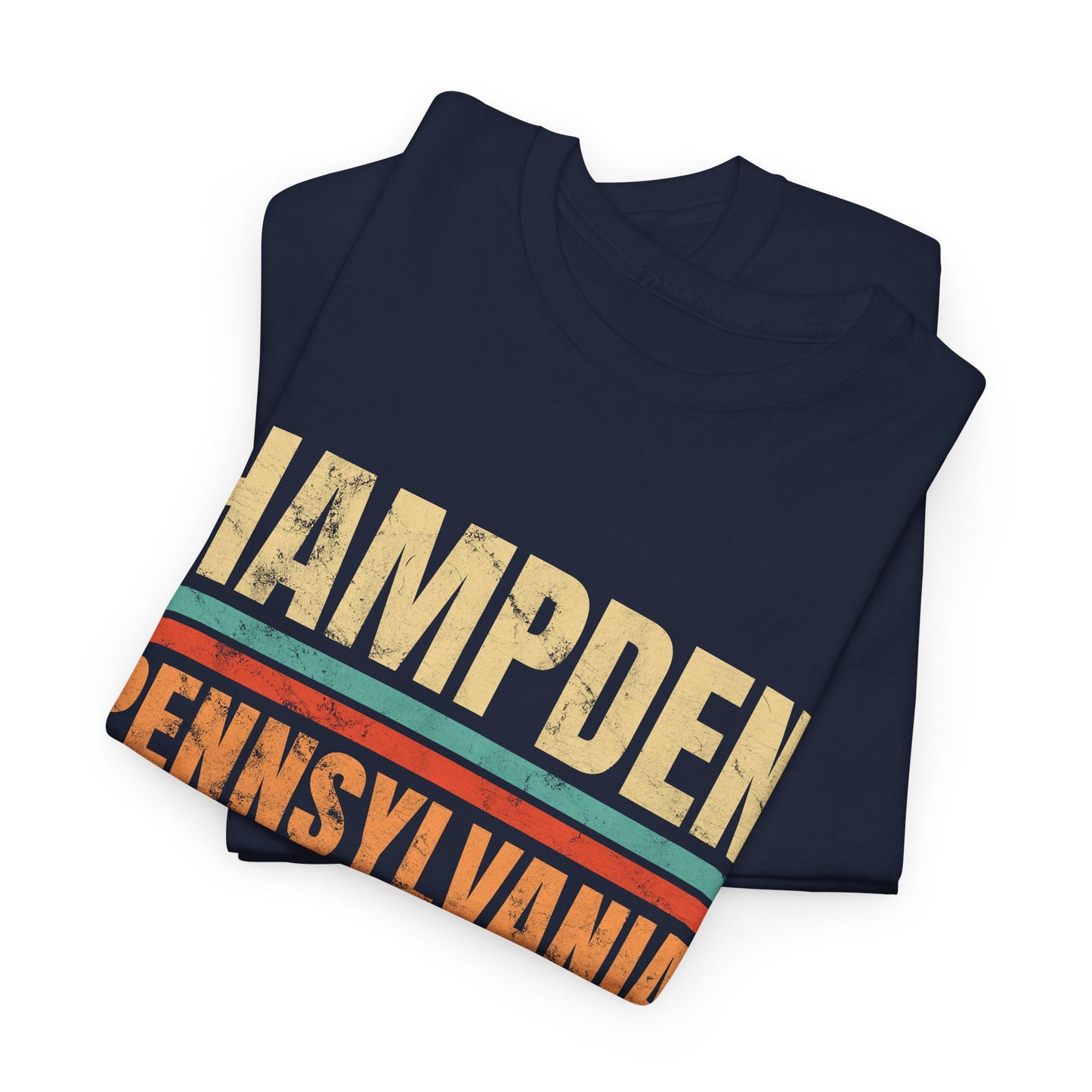 Hampden Pennsylvania T-shirt Myfiercespirit Folded Front Navy