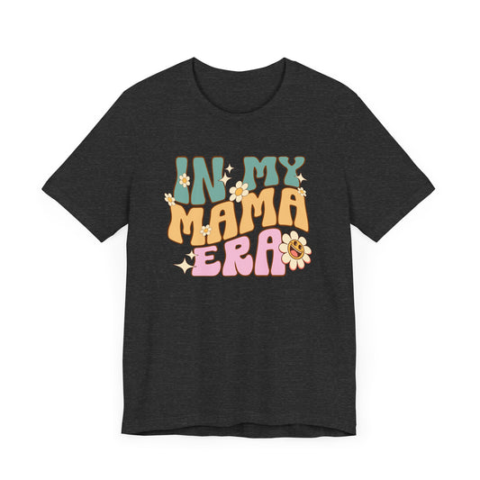 In My Mama Era Retro T-shirt Myfiercespirit Front Dark Grey Heather