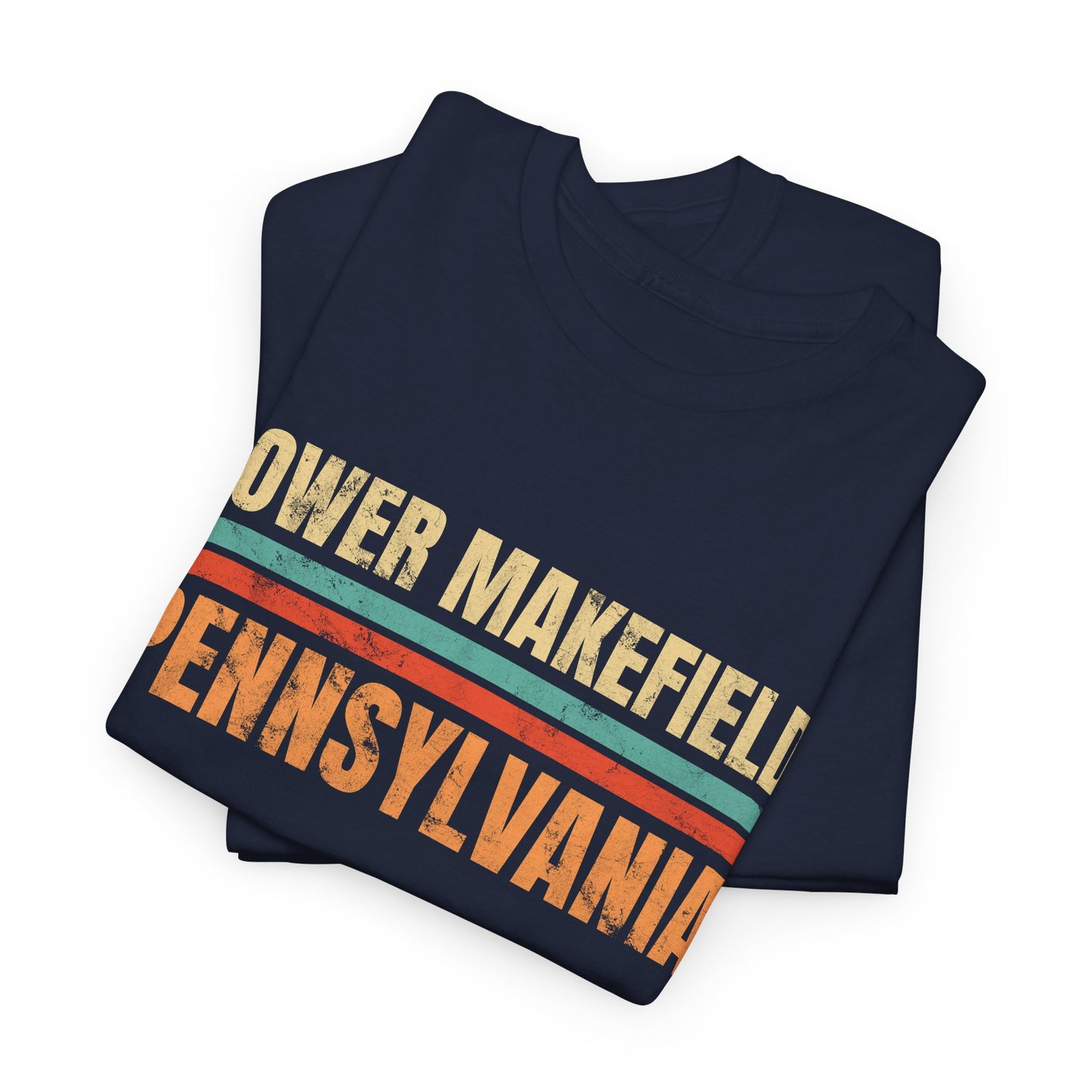 Lower Makefield Pennsylvania T-shirt Myfiercespirit Folded Front Navy