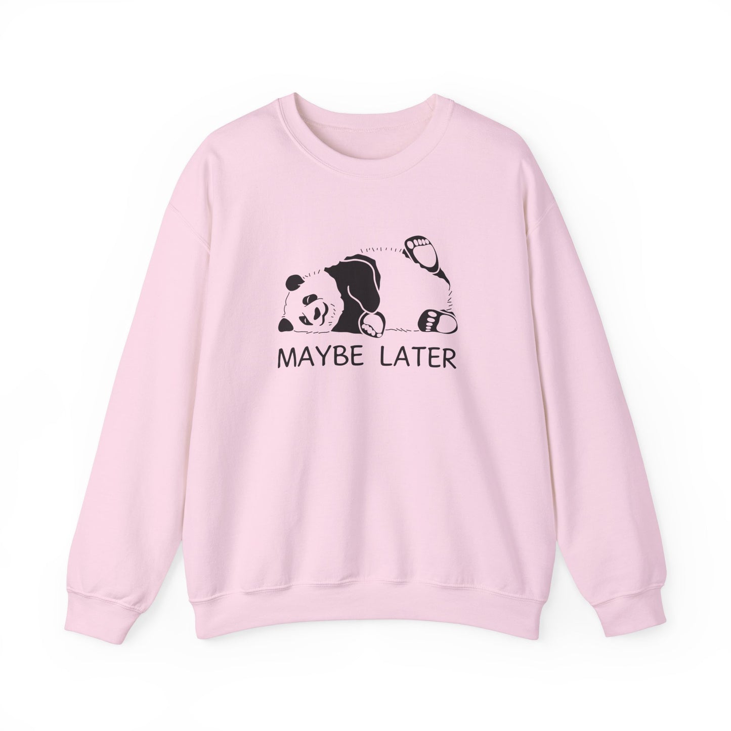 Maybe Later Sweatshirt Myfiercespirit Front Light Pink