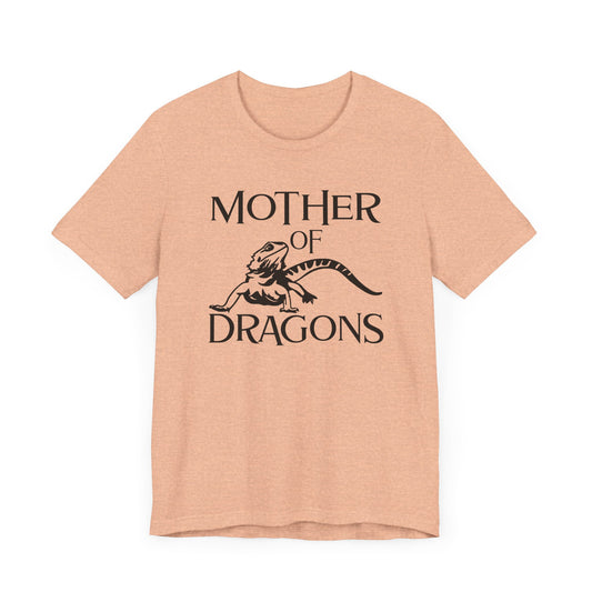 Mother of Dragons T-shirt Myfiercespirit Front Heather Peach