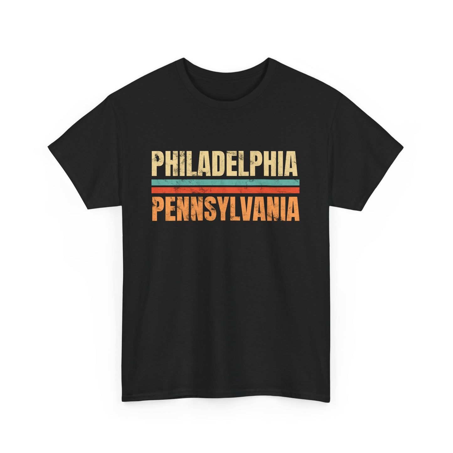 Philadelphia Pennsylvania T-shirt Myfiercespirit Front Black