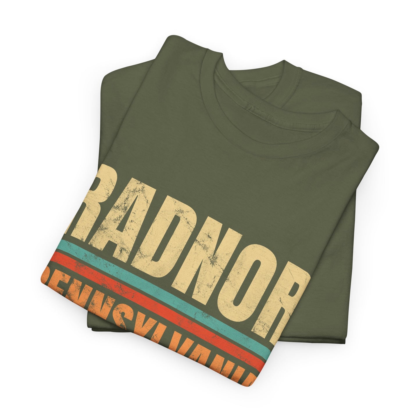 Radnor Pennsylvania T-shirt Myfiercespirit Folded Front Military Green