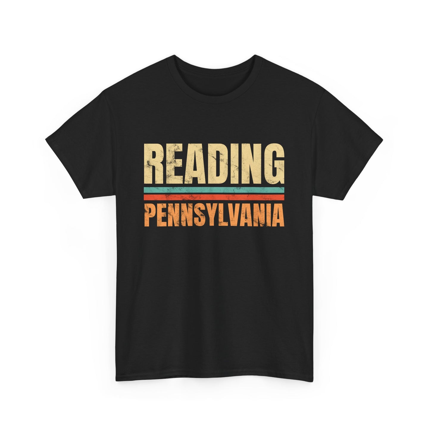 Reading Pennsylvania T-shirt Myfiercespirit Front Black