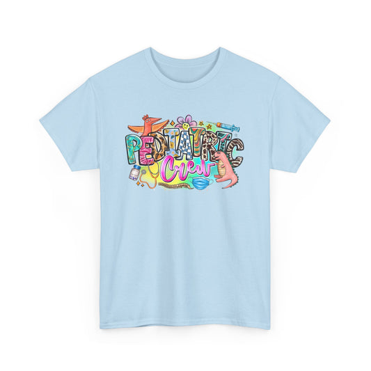 Retro Pediatric Crew T-shirt Myfiercespirit Front Light Blue