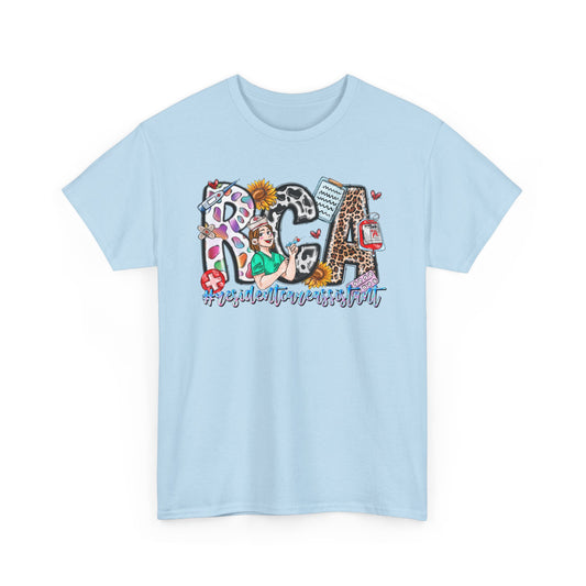 Retro Resident Assistant T-shirt Myfiercespirit Front Light Blue