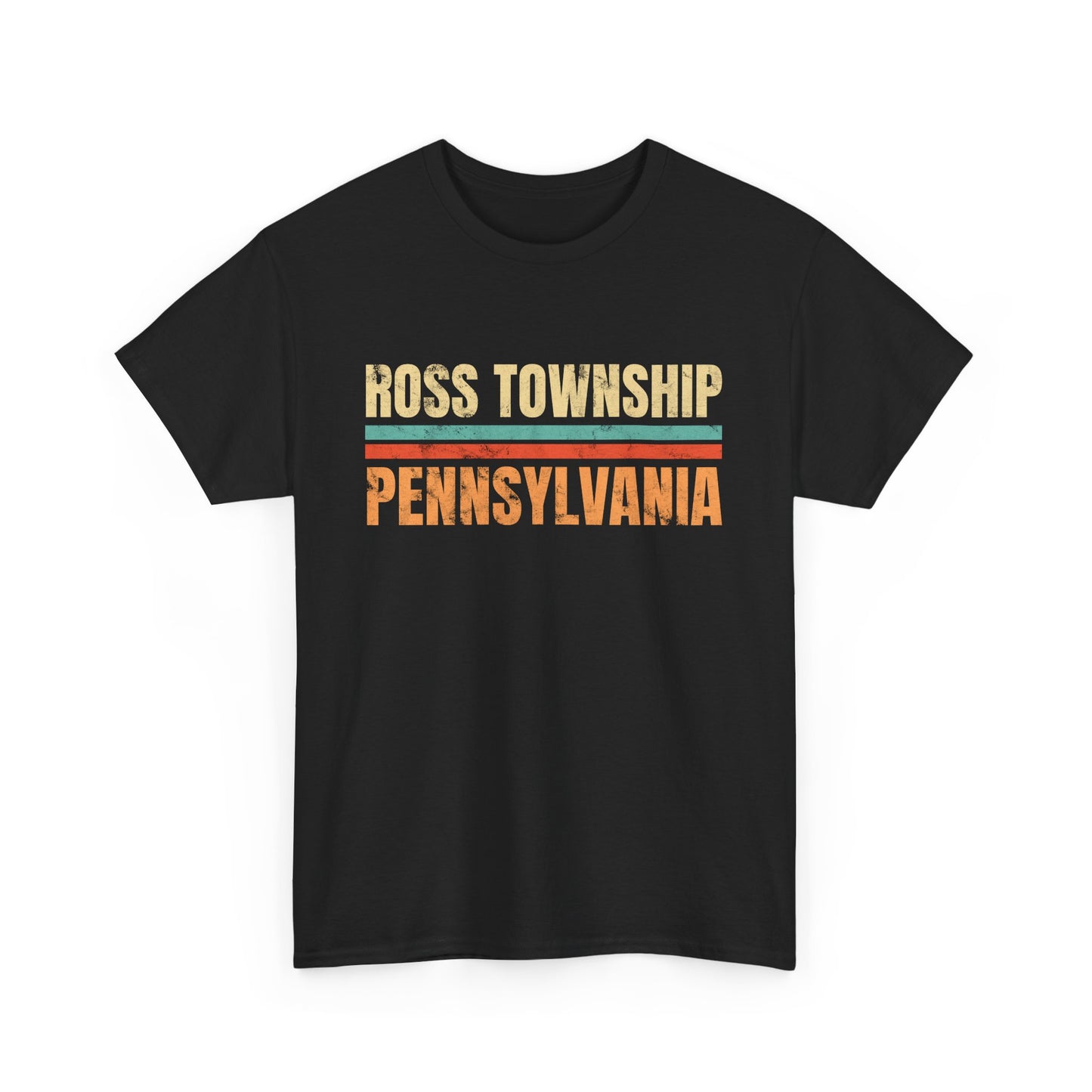 Ross Township Pennsylvania T-shirt Myfiercespirit Front Black