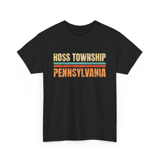 Ross Township Pennsylvania T-shirt Myfiercespirit Front Black