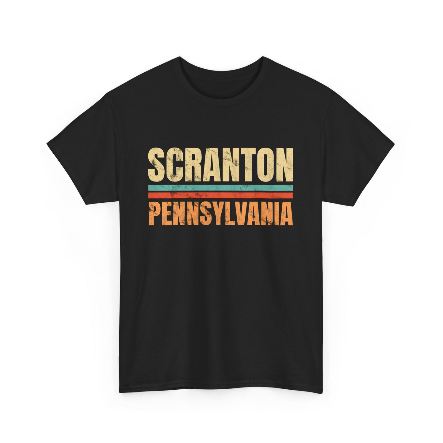 Scranton Pennsylvania T-shirt Myfiercespirit Front Black