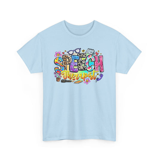 Speech Therapist T-shirt Myfiercespirit Front Light Blue