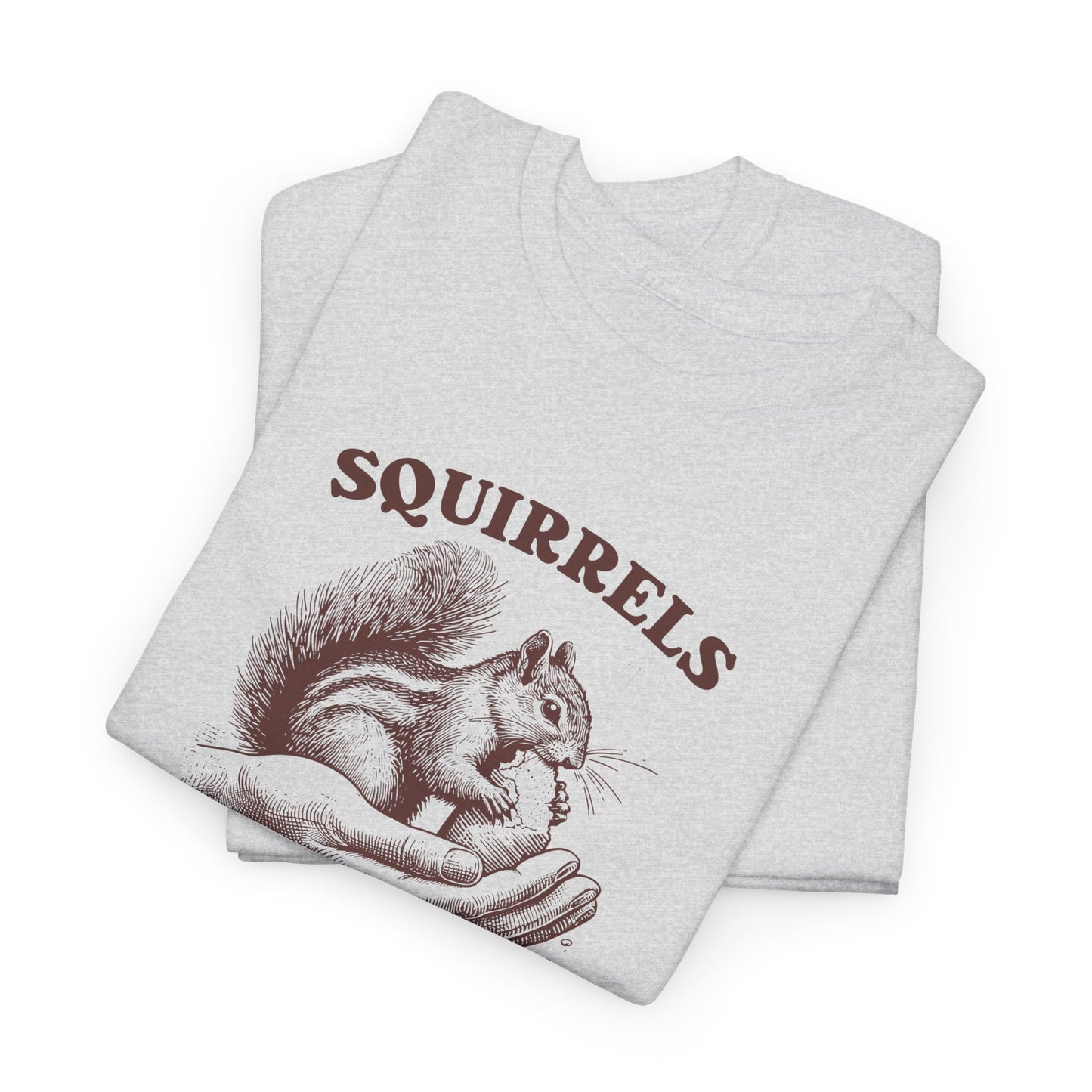 Squirrels Rehabilitation T-shirt Myfiercespirit Folded Front Ash