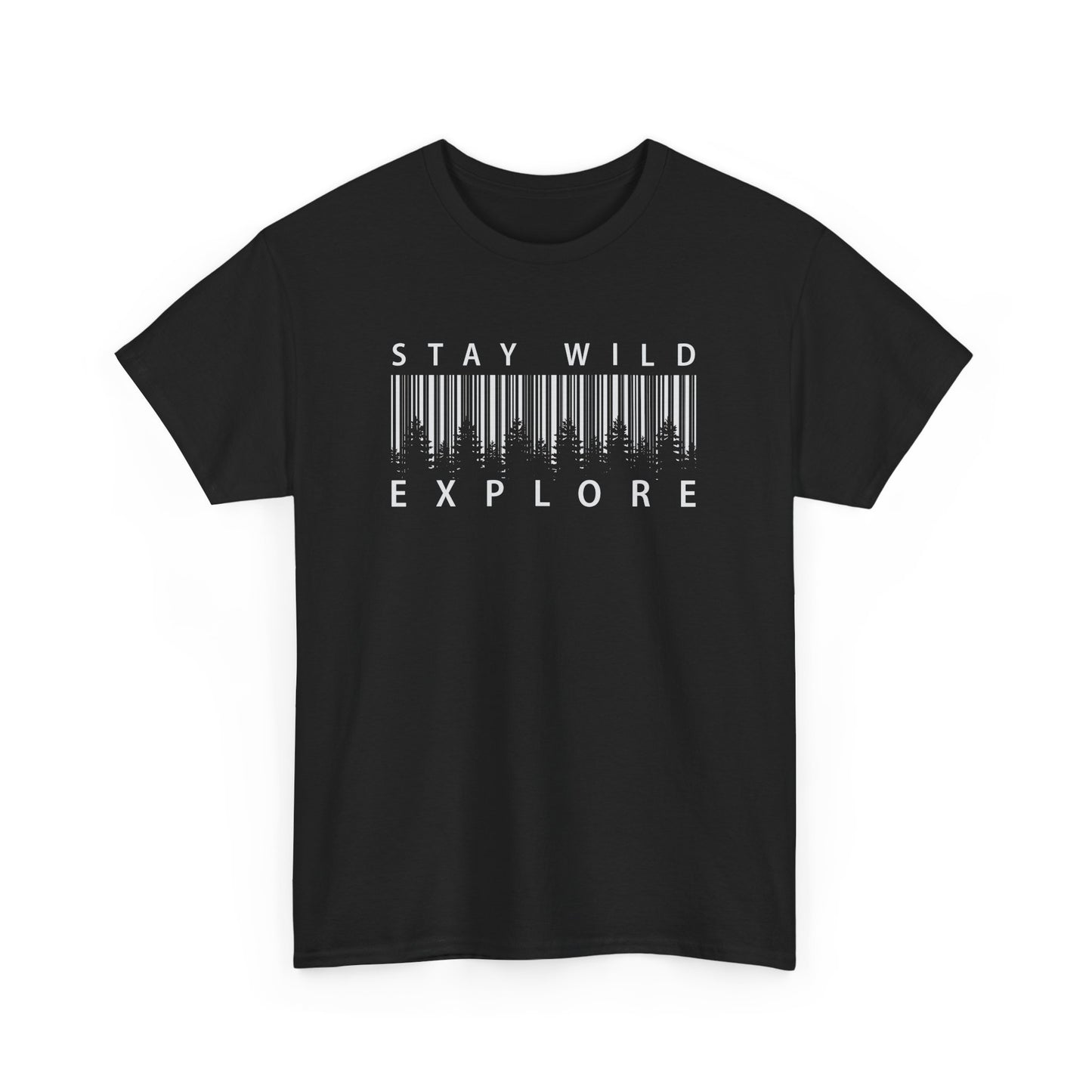 Stay Wild Explore T-shirt Myfiercespirit Front Black