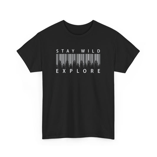 Stay Wild Explore T-shirt Myfiercespirit Front Black